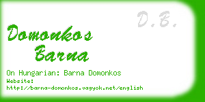 domonkos barna business card